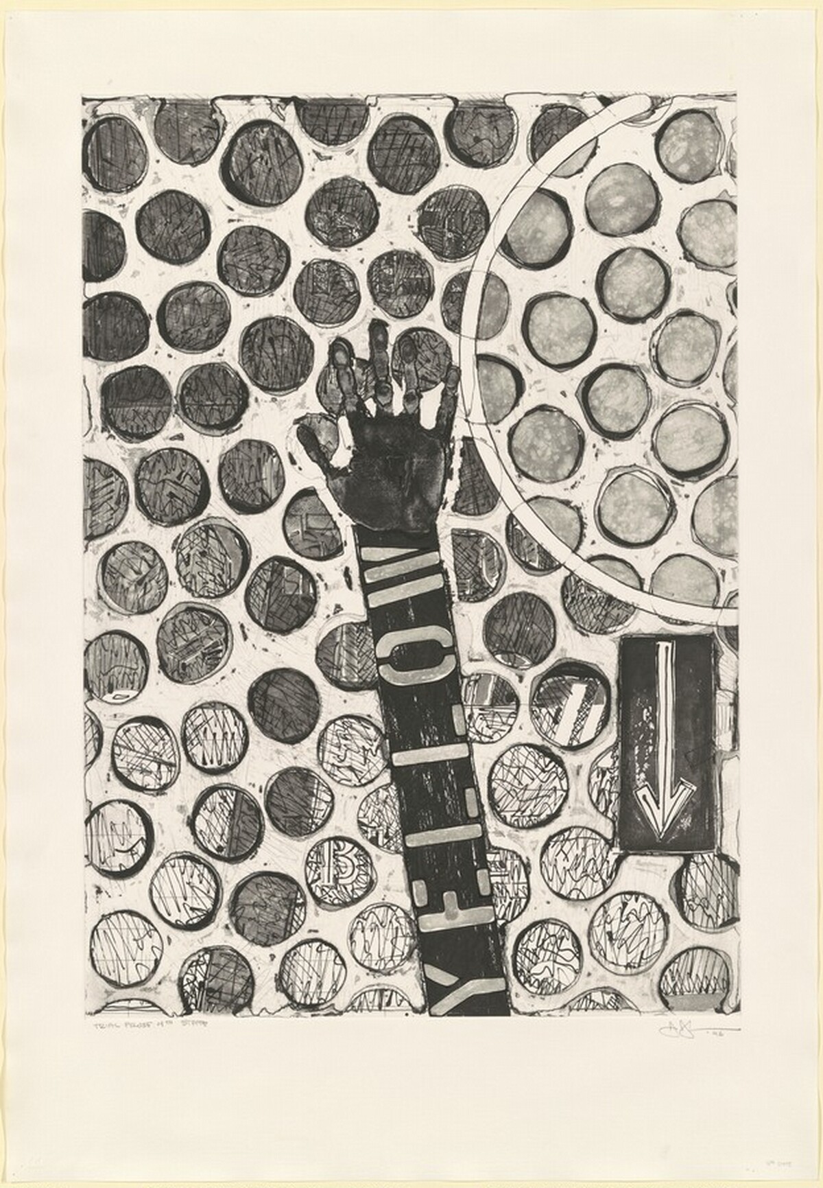 Untitled [trial proof of 4th state] by Jasper Johns