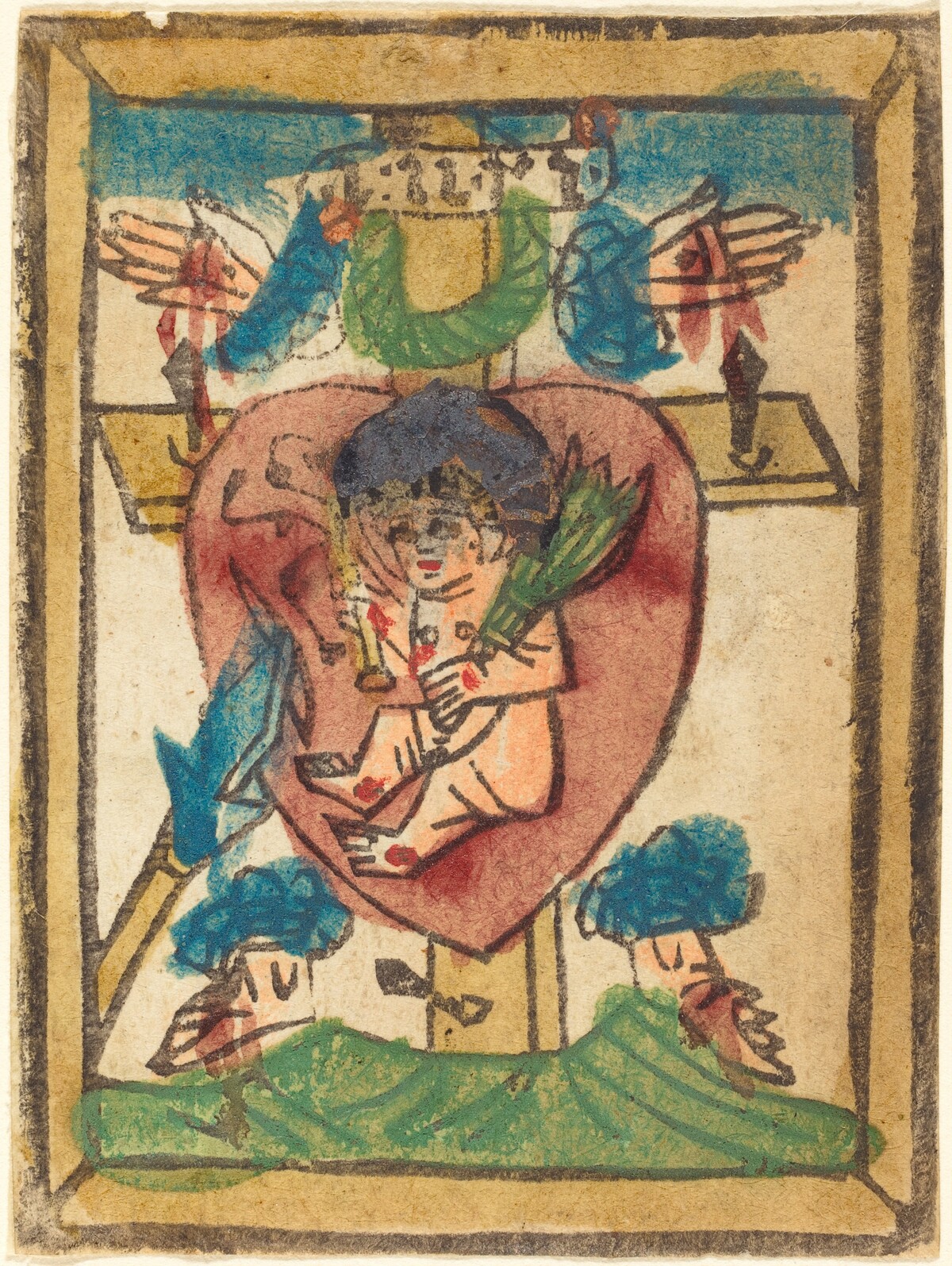 Christ Child in the Sacred Heart by German 15th Century