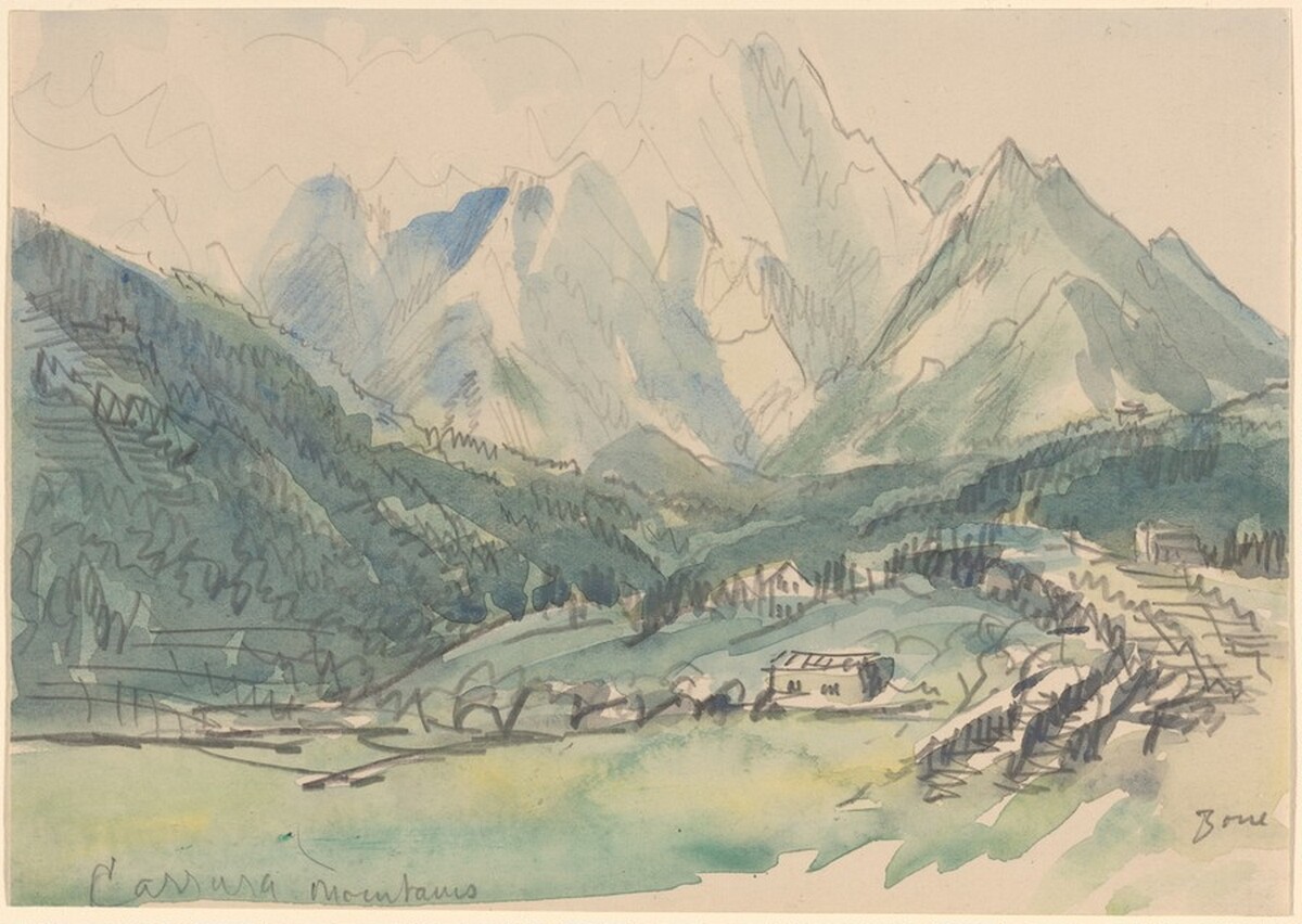 Carrara Mountains by Sir Muirhead Bone