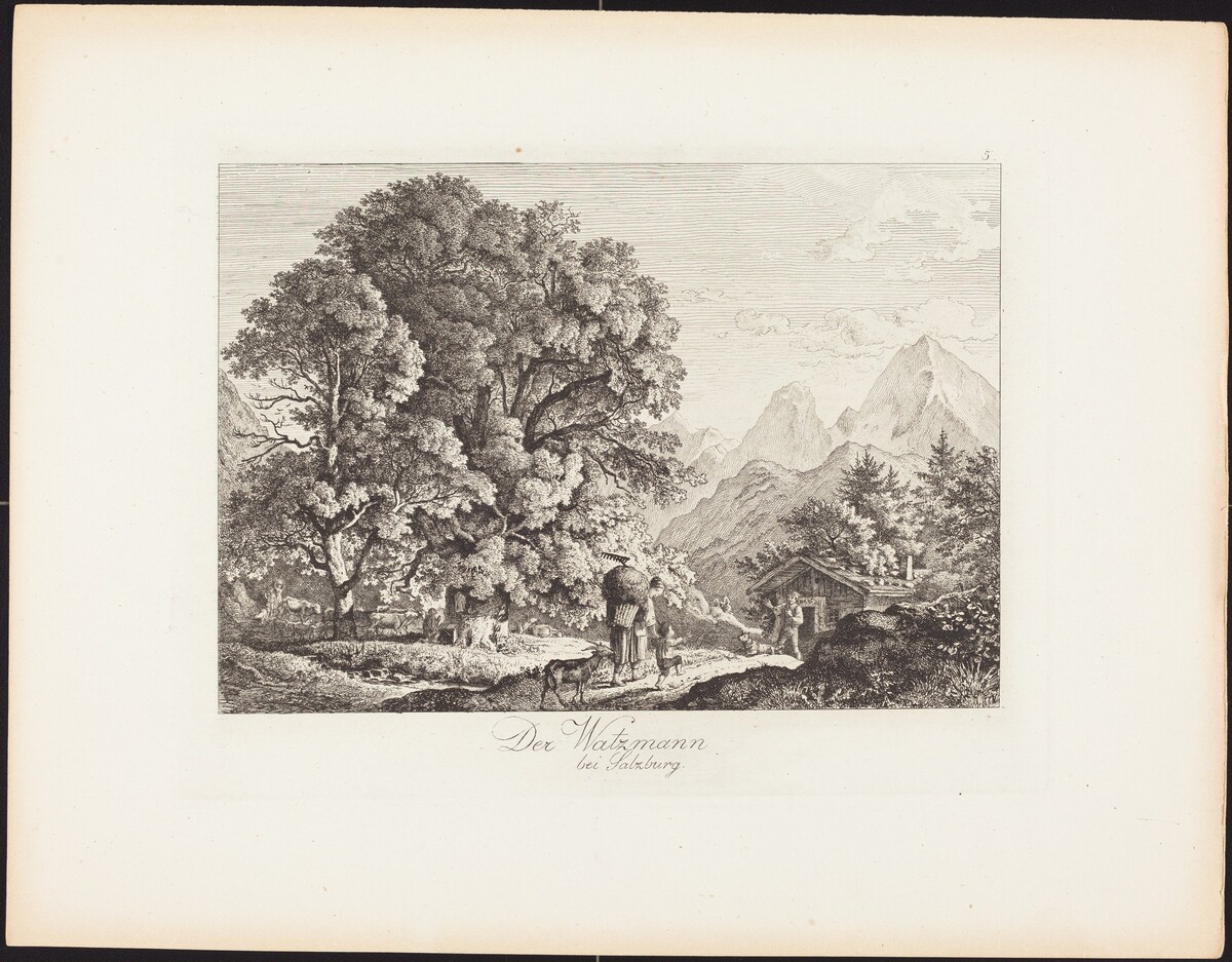 Der Watzmann bei Salzburg (The Watzmann near Salzburg) by Ludwig Richter