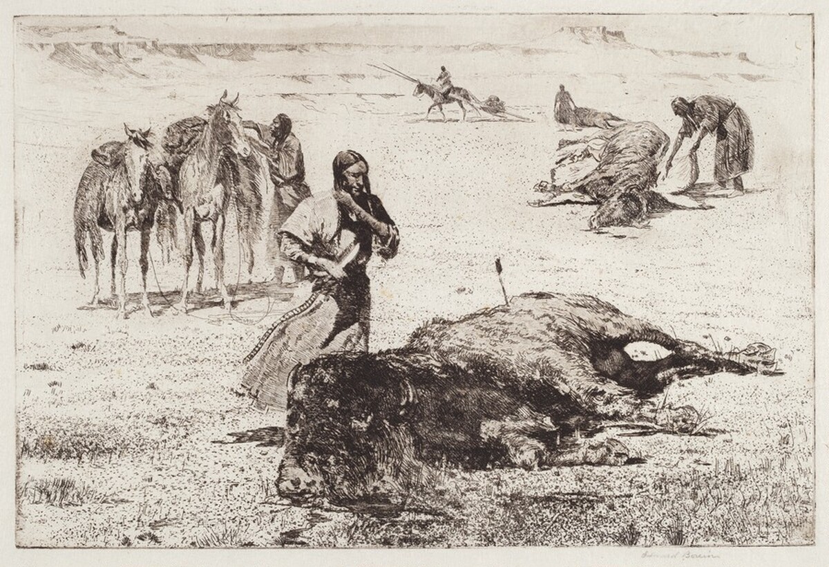 After the Buffalo Hunt by Edward Borein