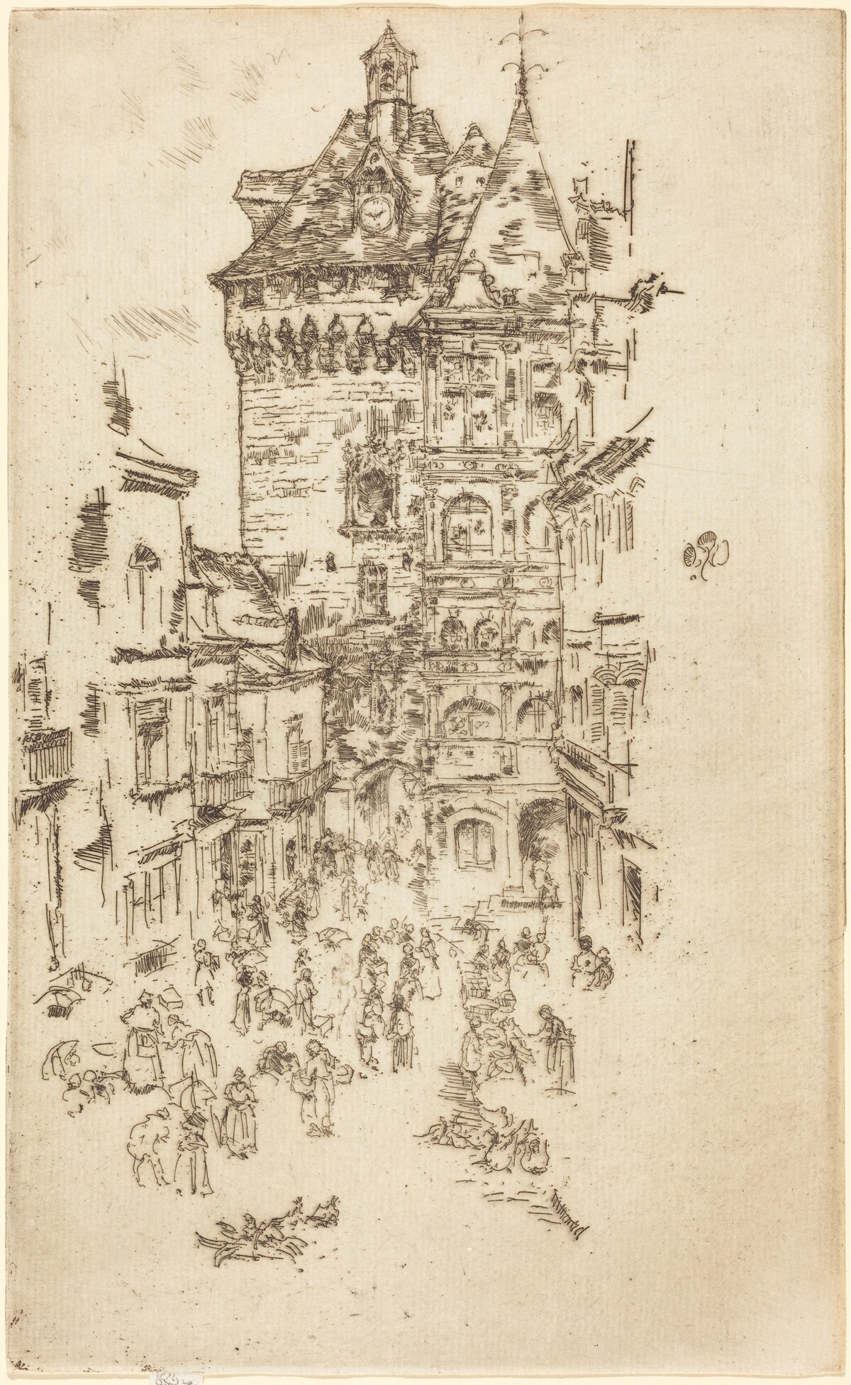 Hotel de Ville, Loches by James McNeill Whistler