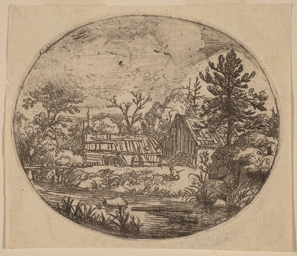 Hamlet at the Bank of a River by Allart van Everdingen