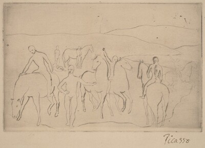 The Watering Place (Horses Bathing) [L'abreuvoir (chevaux au bain)]
