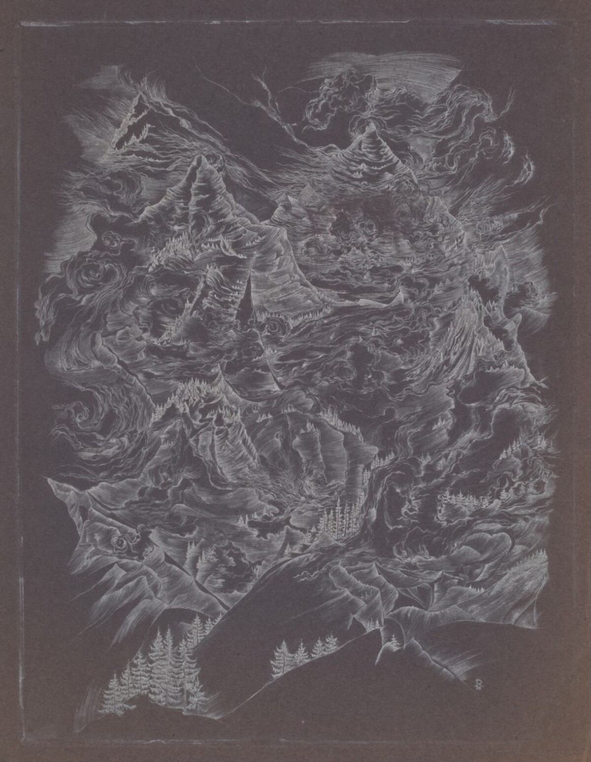 Landscape with Clouds by Otto Rodewald