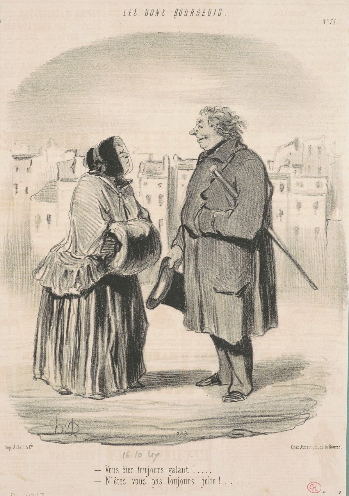 Vous êtes toujours galant! ... by Honoré Daumier