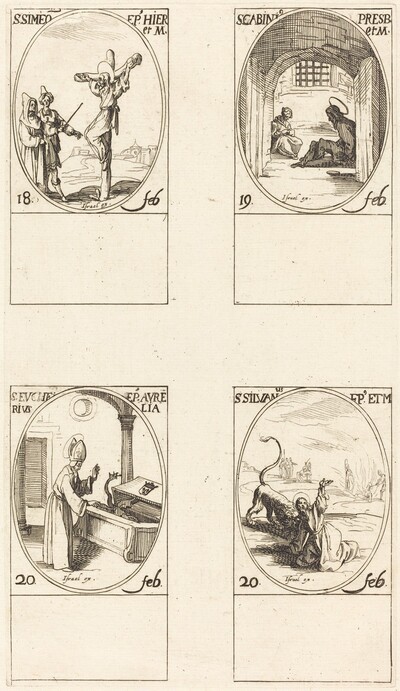 St. Simeon; St. Gabinius; St. Eucharius; St. Silvanus
