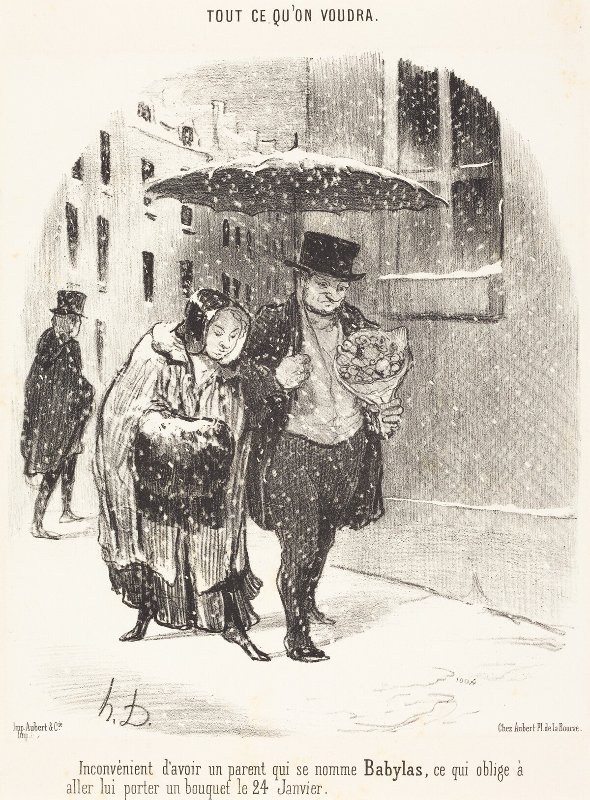 Inconvénient d'avoir un parent qui se nomme Babylas... by Honoré Daumier