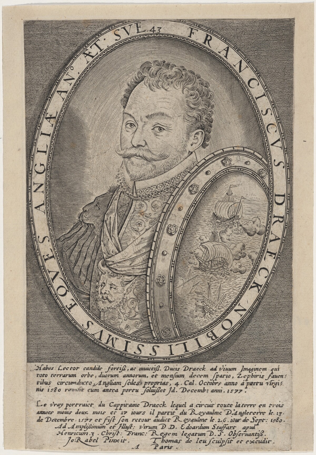 Sir Francis Drake by Thomas de Leu after Jean Rabel