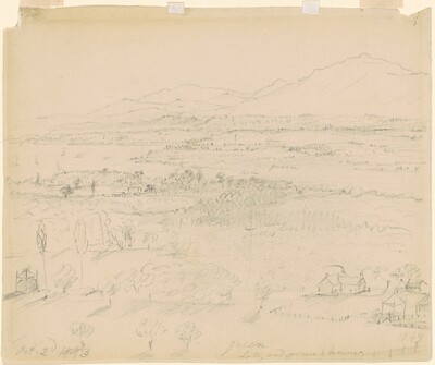 Valley with River and Mountains