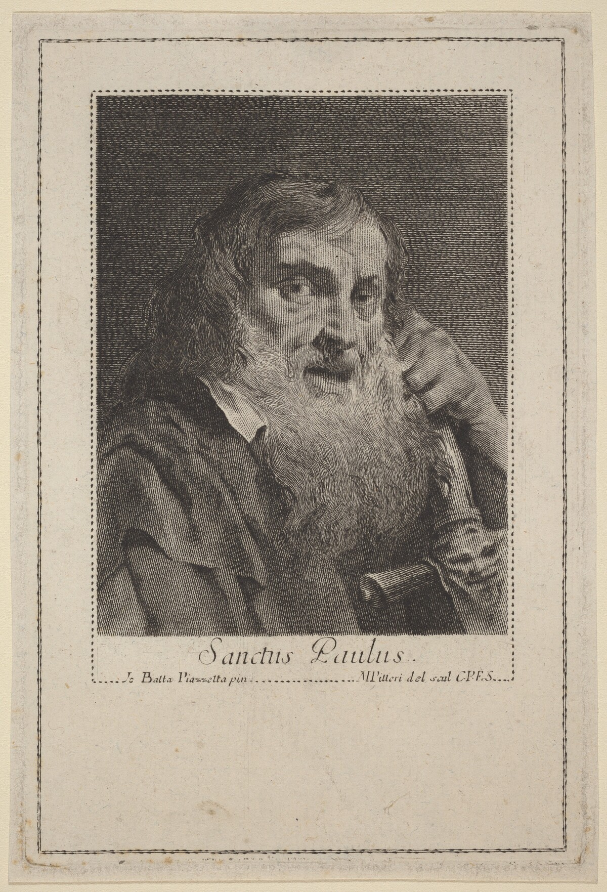 Sanctus Paulus by Marco Alvise Pitteri after Giovanni Battista Piazzetta