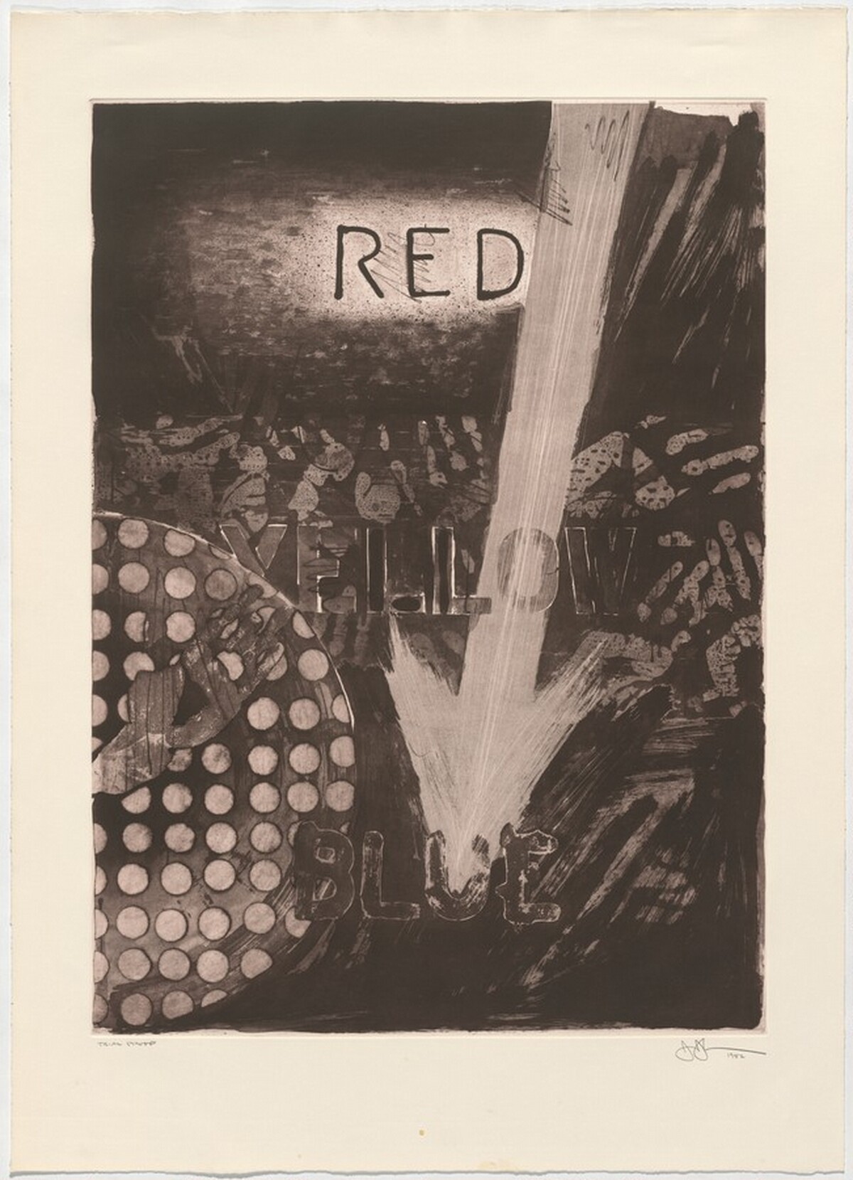 Untitled (Red) [trial proof] by Jasper Johns