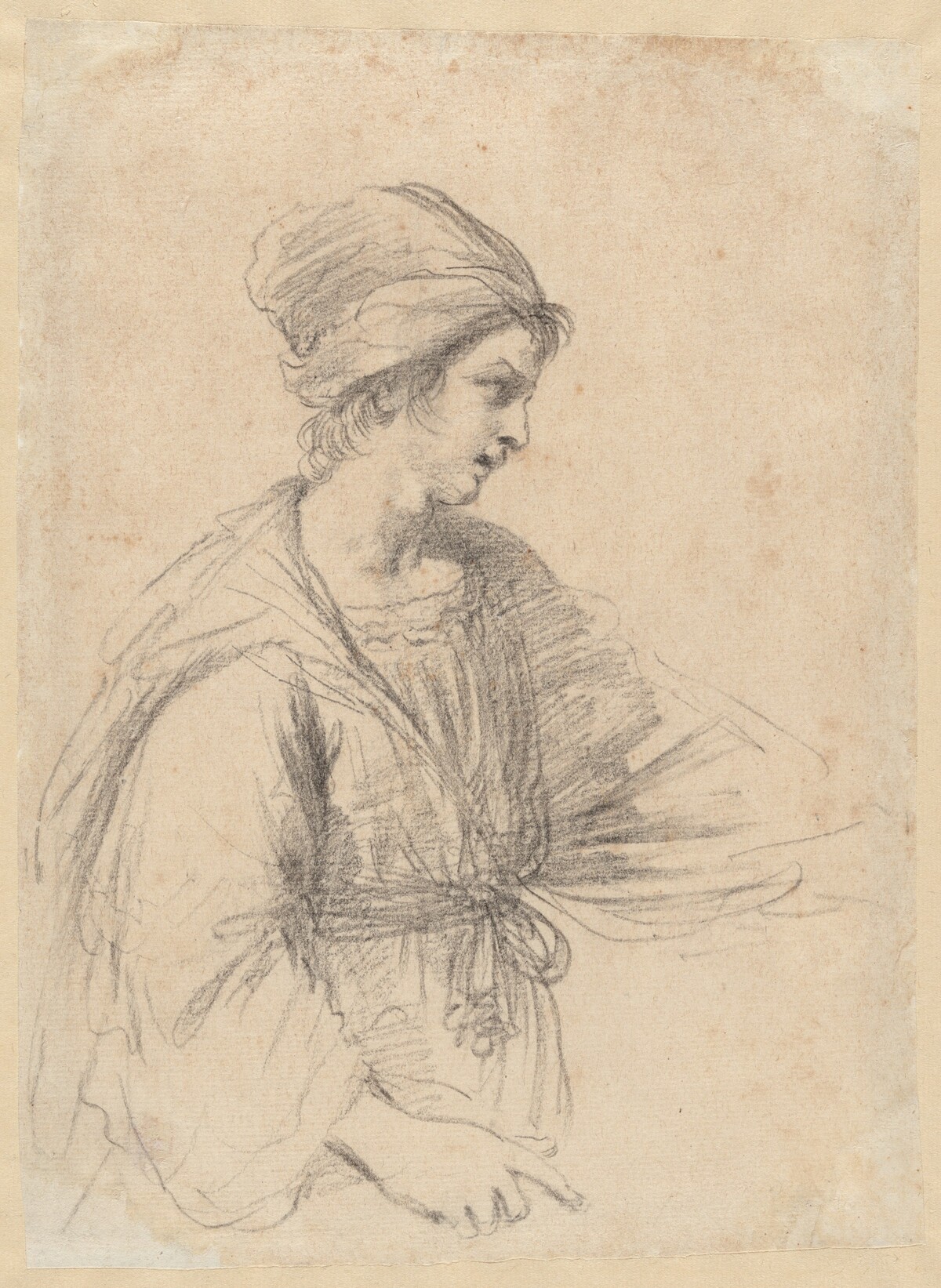 Young Man in a Soft Cap by Guercino