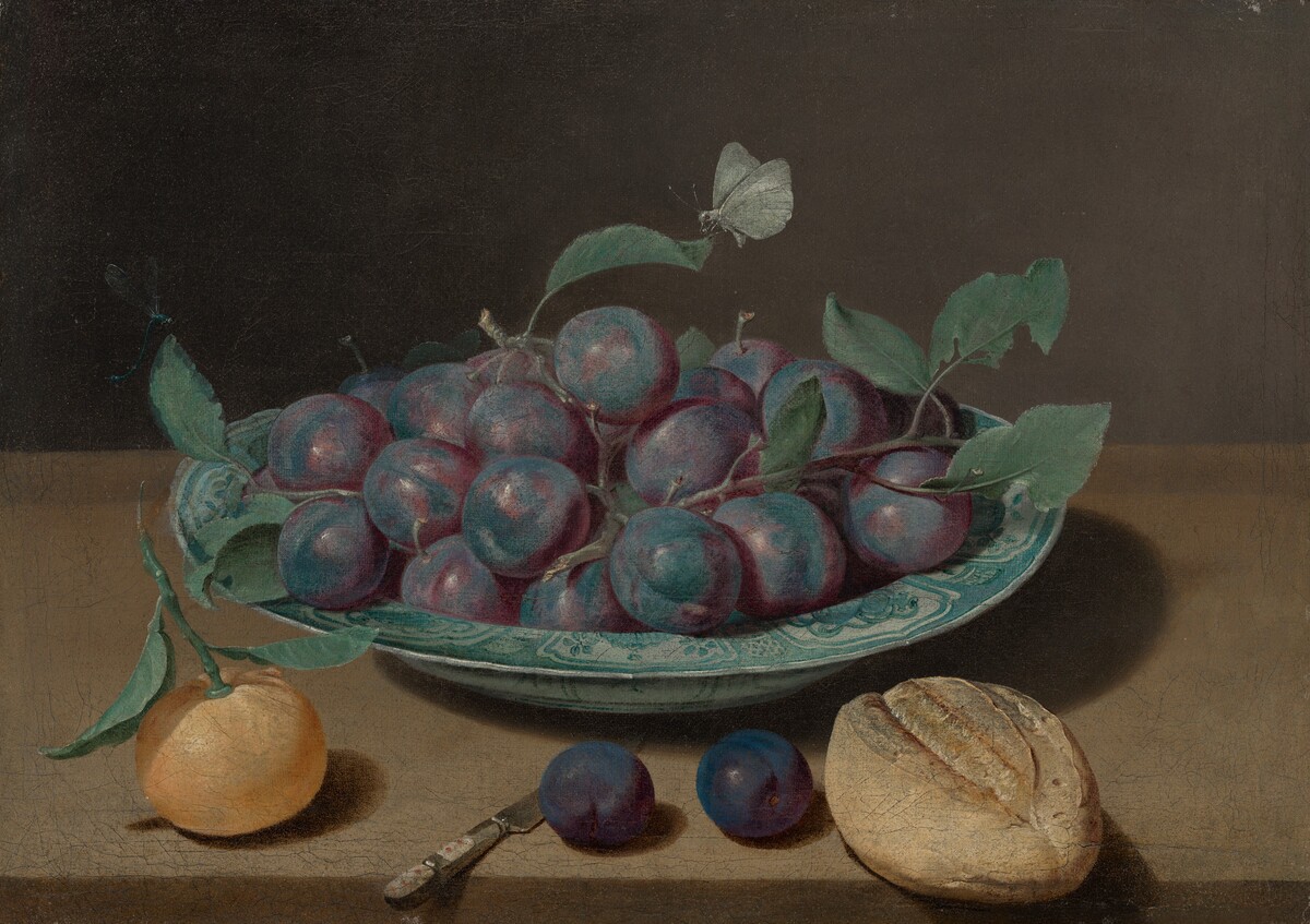 Still Life with Plums by Jacques Linard