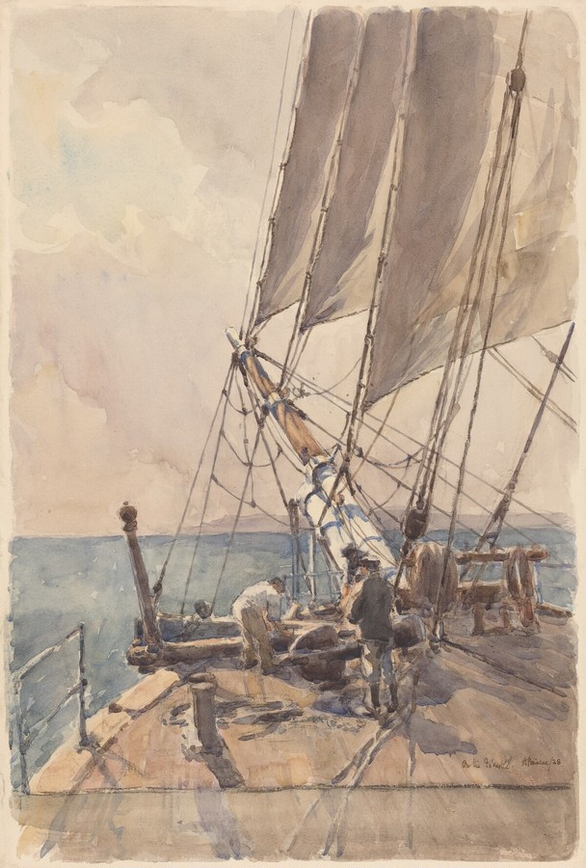 On the Fo'castle by Arthur Briscoe