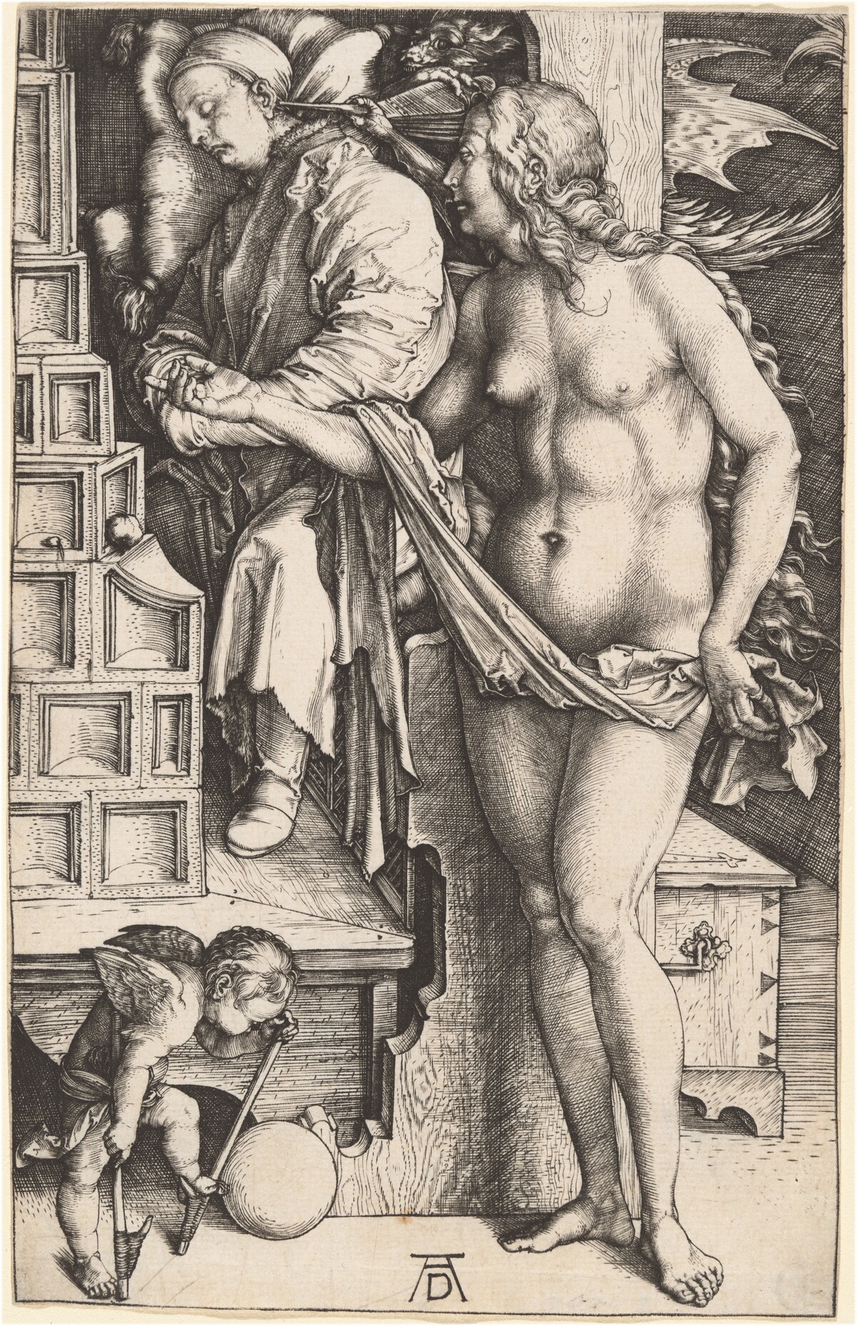 The Dream of the Doctor (Temptation of the Idler) by Albrecht Dürer