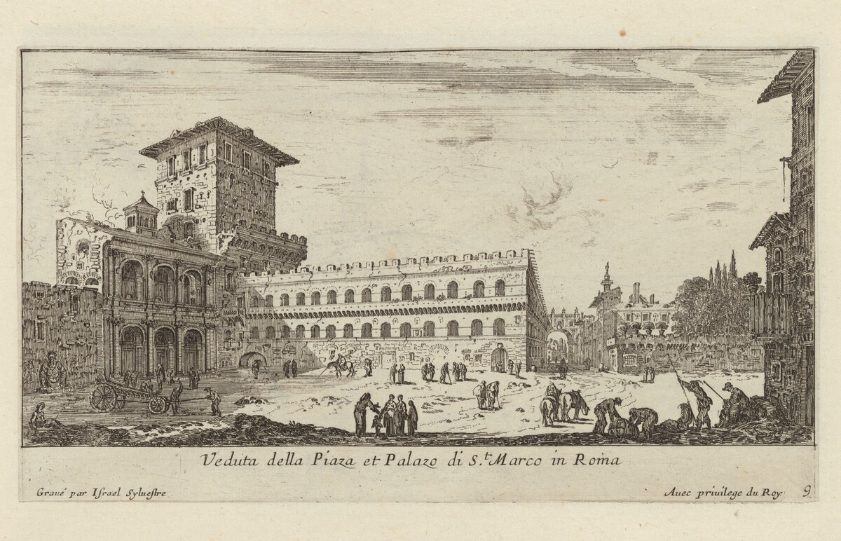Veduta della Piaza et Palazo di St. Marco in Roma by Israël Silvestre