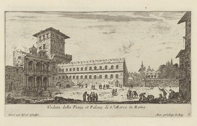 Veduta della Piaza et Palazo di St. Marco in Roma