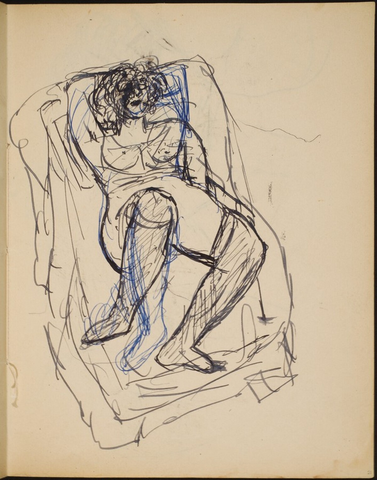 Liegende Frau in Wäsche (Half Nude Reclining) [p. 21] by Max Beckmann