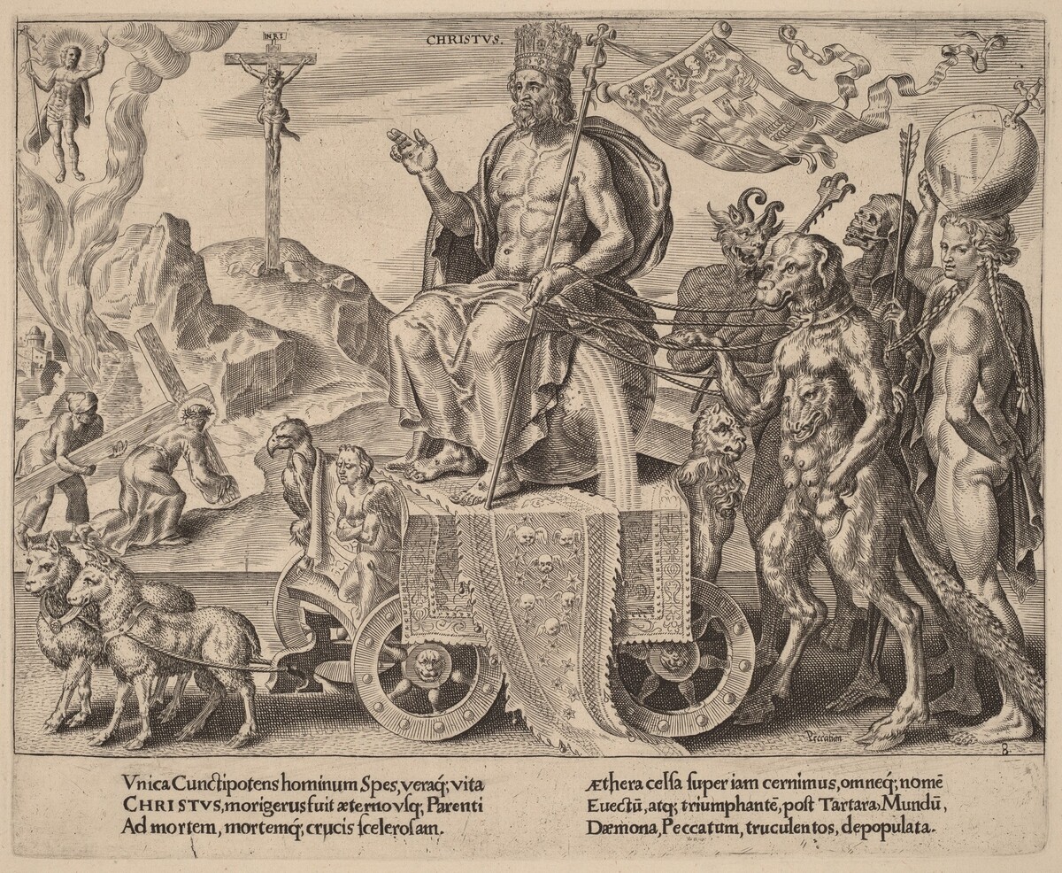 The Triumph of Christ by Dirck Volckertz Coornhert after Maerten van Heemskerck