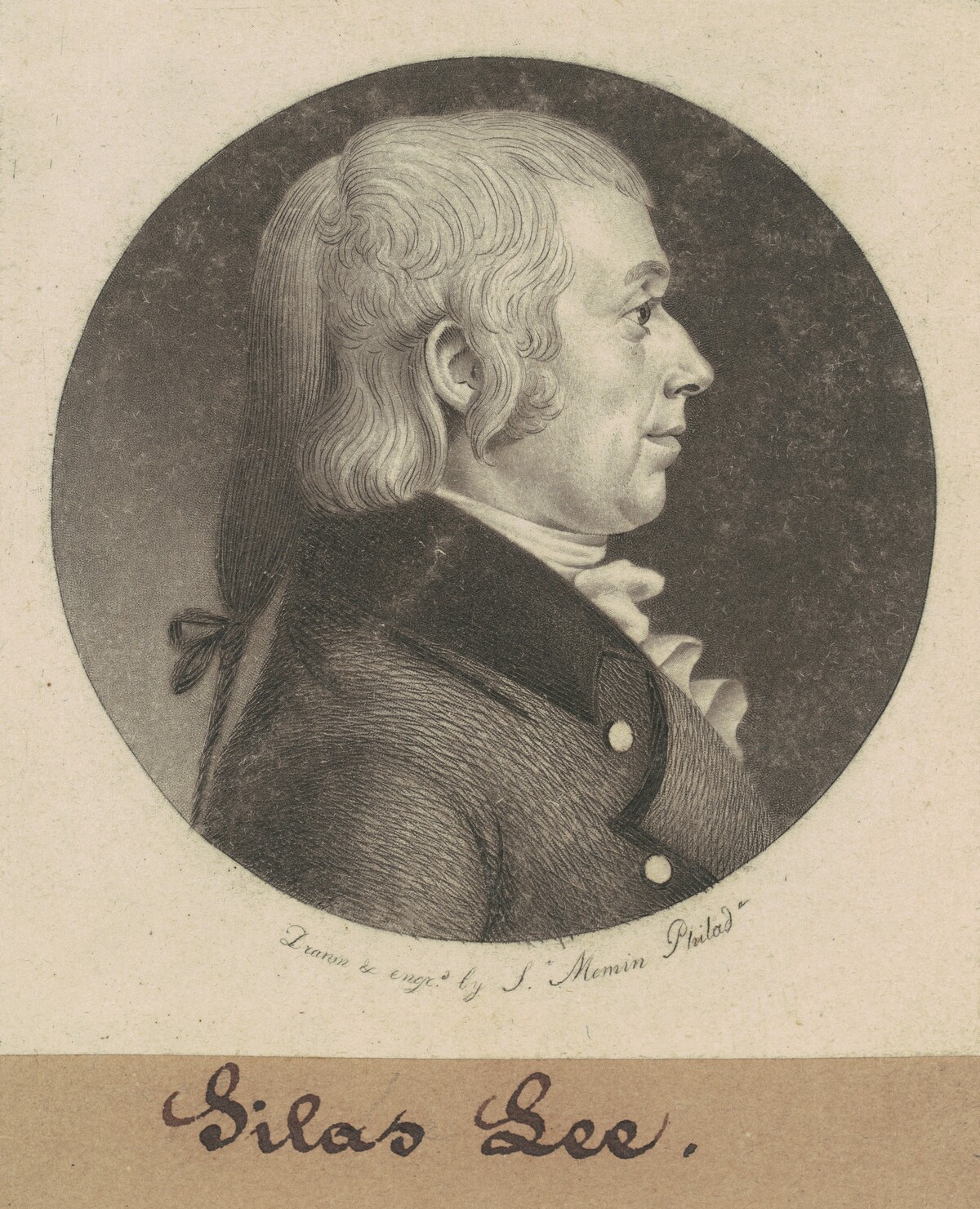 Silas Lee by Charles B. J. Févret de Saint-Mémin