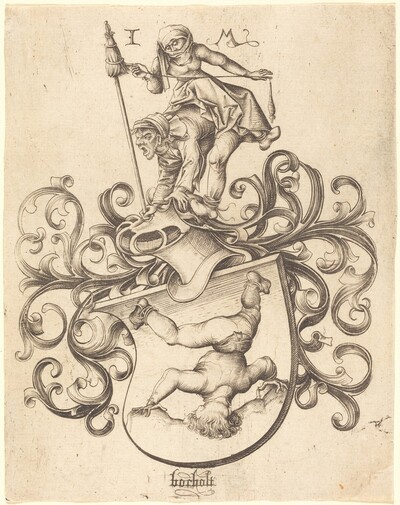 Coat of Arms with Tumbling Boy