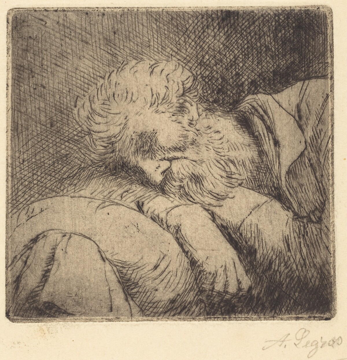 Sleeping Beggar (Mendiant endormi) by Alphonse Legros