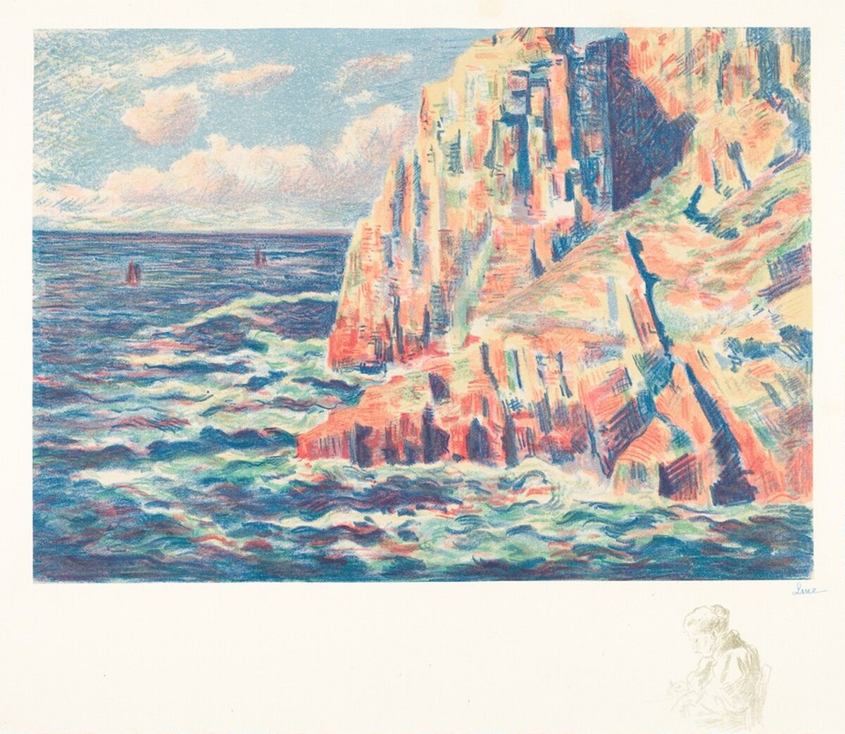The Sea at Camaret (La mer a Camaret) by Maximilien Luce