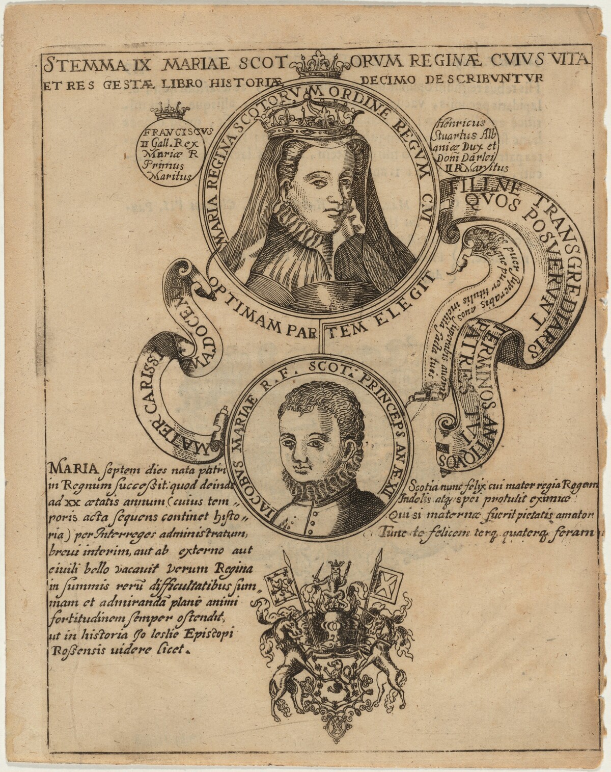 Mary Queen of Scots with James VI of Scotlandand I of England by Unknown Artist