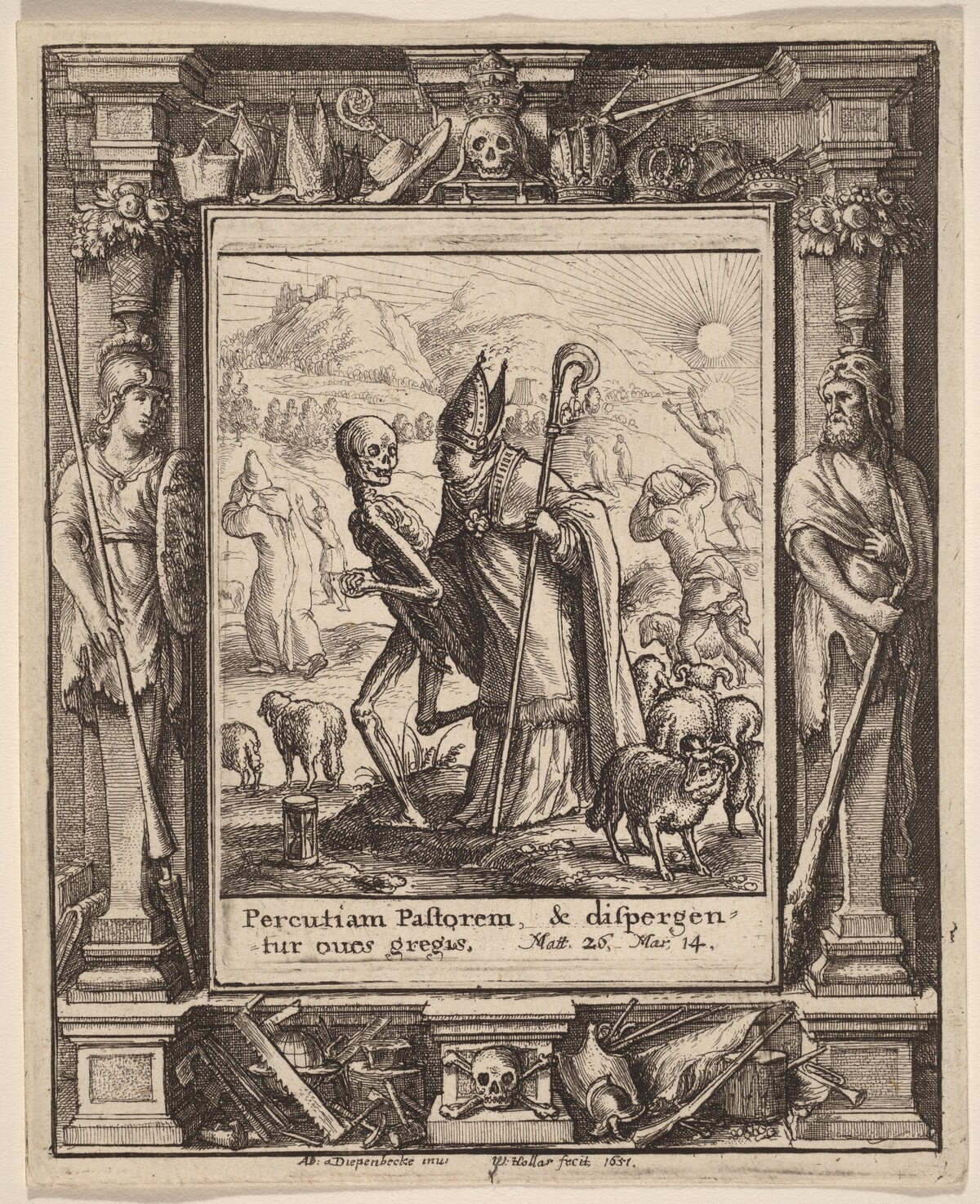 Bishop by Wenceslaus Hollar after Hans Holbein the Younger after Abraham van Diepenbeeck