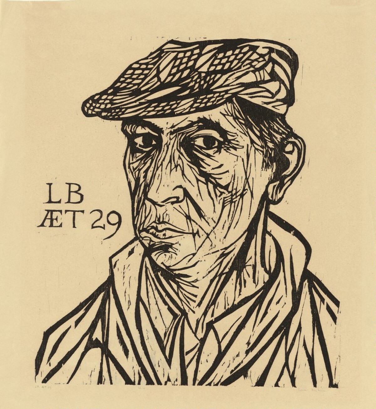 Self-Portrait, LB AET 29 by Leonard Baskin