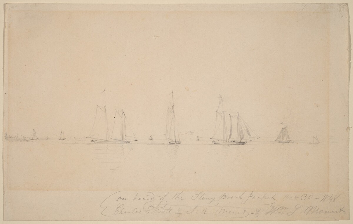 On Board of the Stony Brook Packet by William Sidney Mount