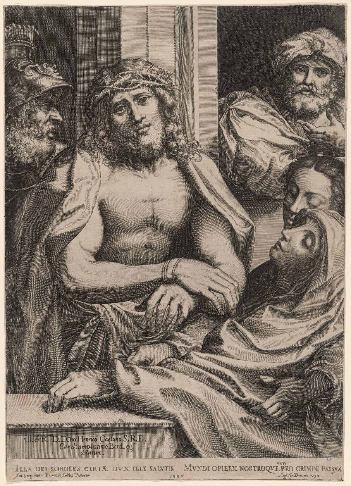 Ecce Homo by Agostino Carracci, after Correggio
