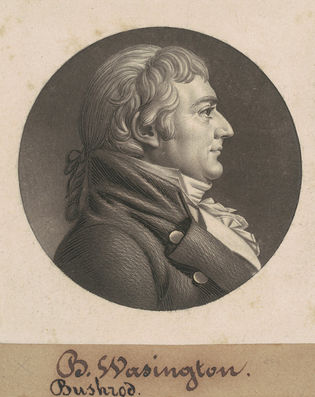 William Augustine Washington III by Charles B. J. Févret de Saint-Mémin