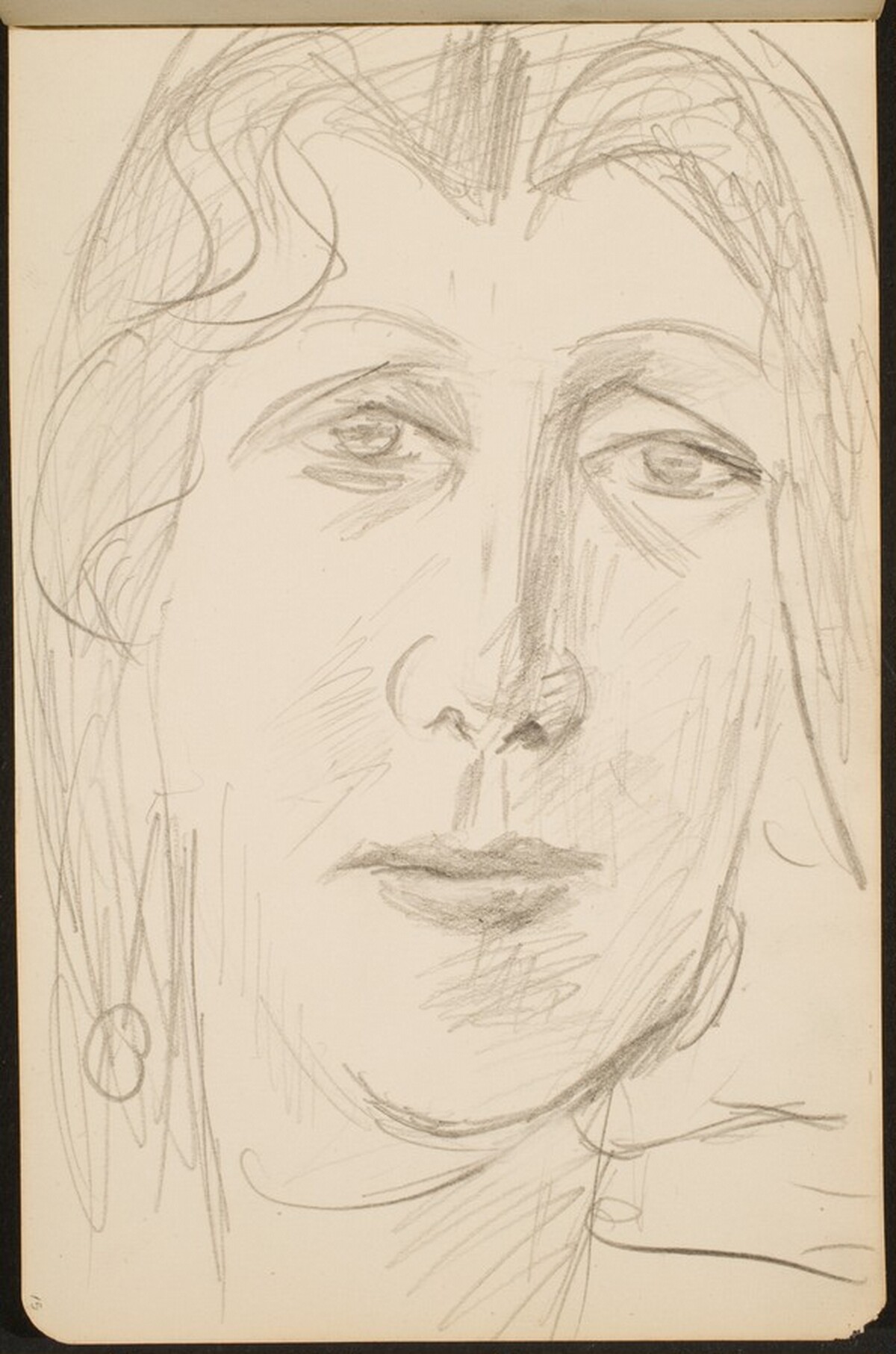 weibliche Bildnisstudie (Female Portrait) [p. 15] by Max Beckmann