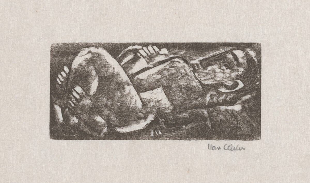 Crouching Nude by Max Weber