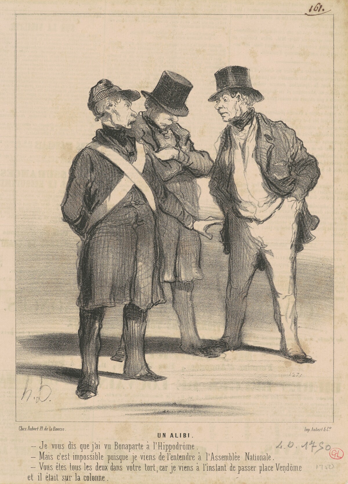 Un alibi by Honoré Daumier
