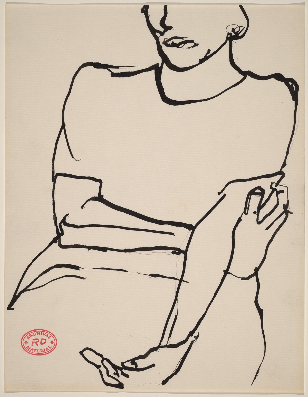 Untitled [seated woman with crossed arms] by Richard Diebenkorn
