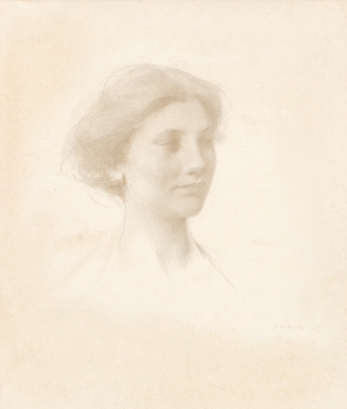 Head of a Girl by Thomas Wilmer Dewing