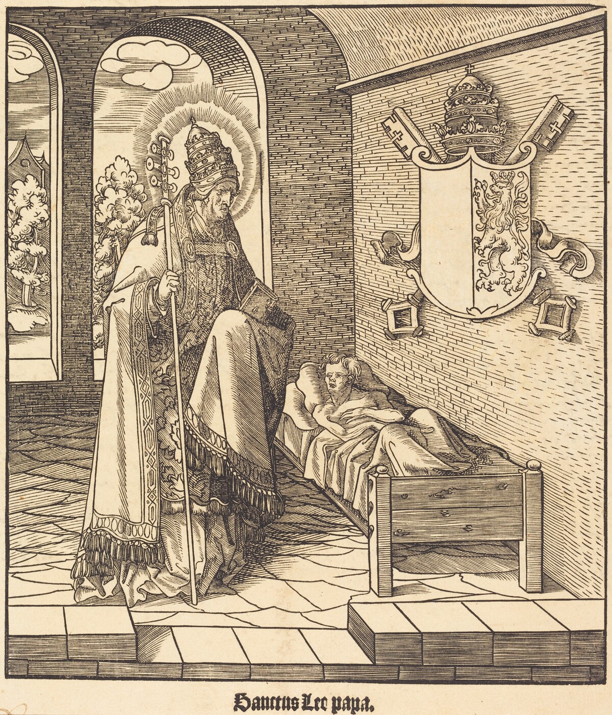 Saint Leo (Pope Leo IX) by Leonhard Beck