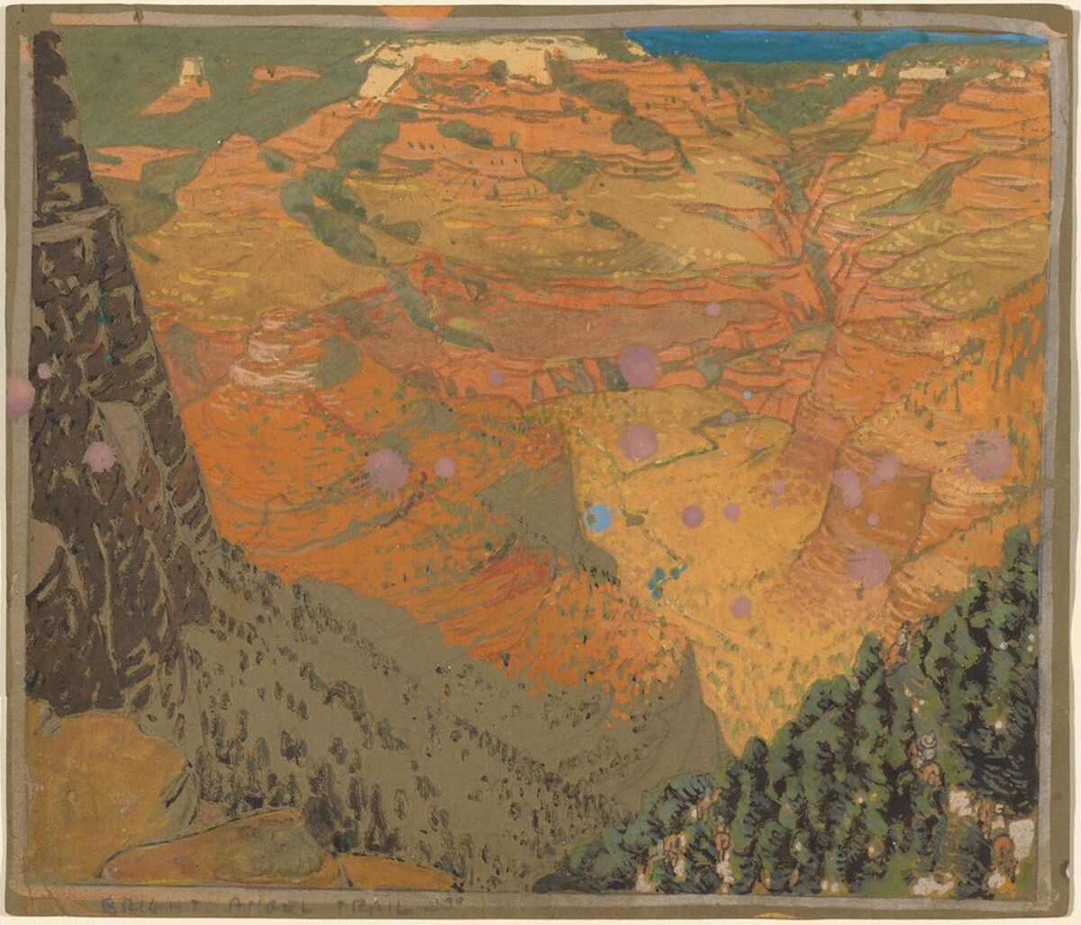 Study for "Bright Angel Trail" by Gustave Baumann