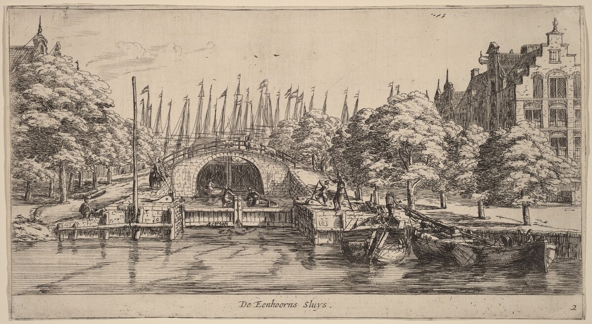 Eenhoorns Sluis (De Eenhoorns Sluys) by Reinier Nooms, called Zeeman