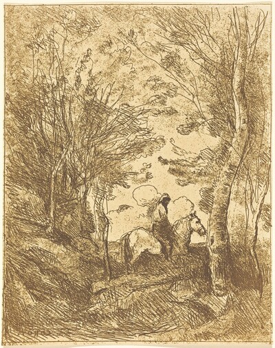 Horseman in the Woods, Large Plate (Le Grand Cavalier sous bois)