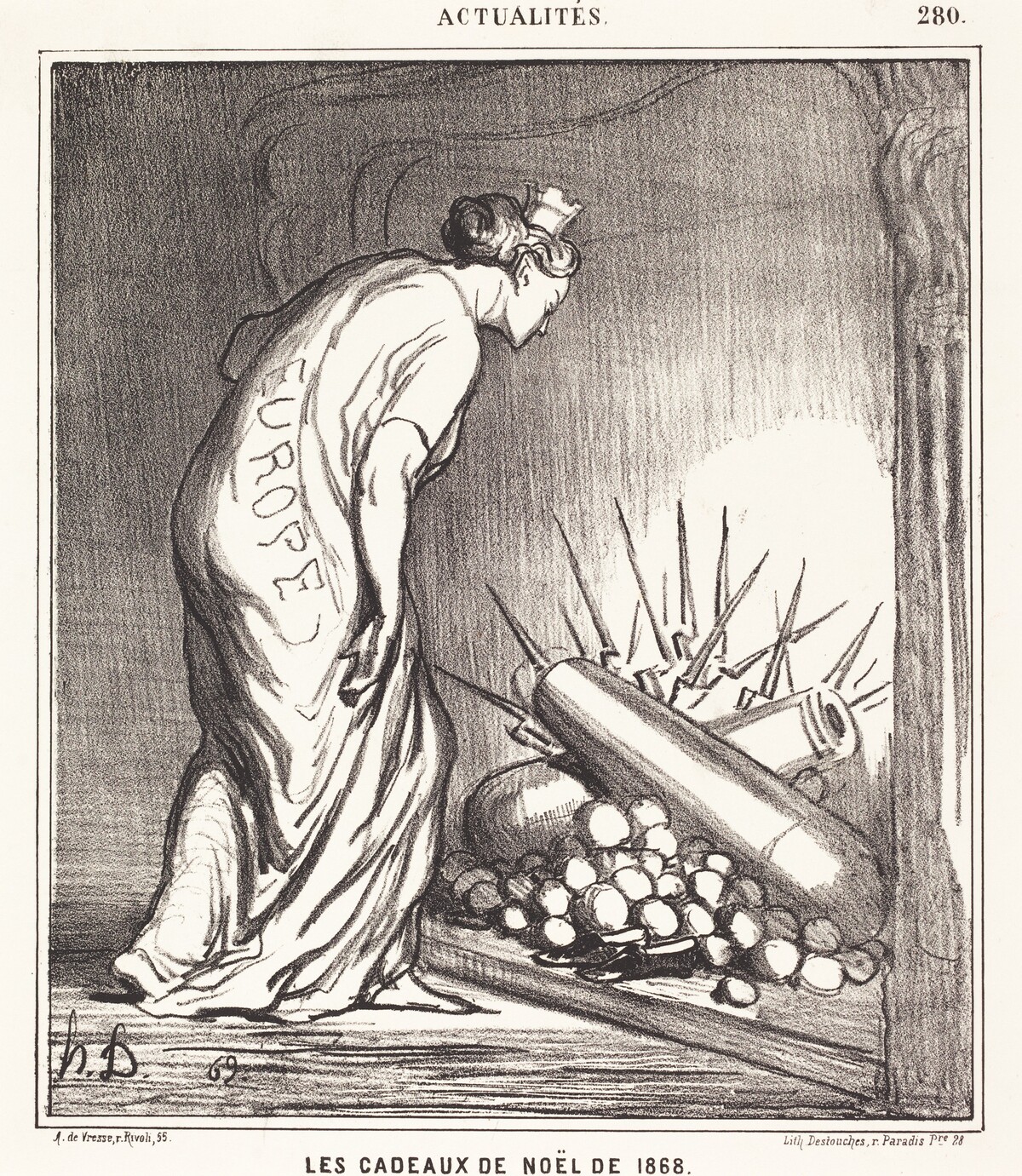 Les Cadeaux de Noël de 1868 by Honoré Daumier
