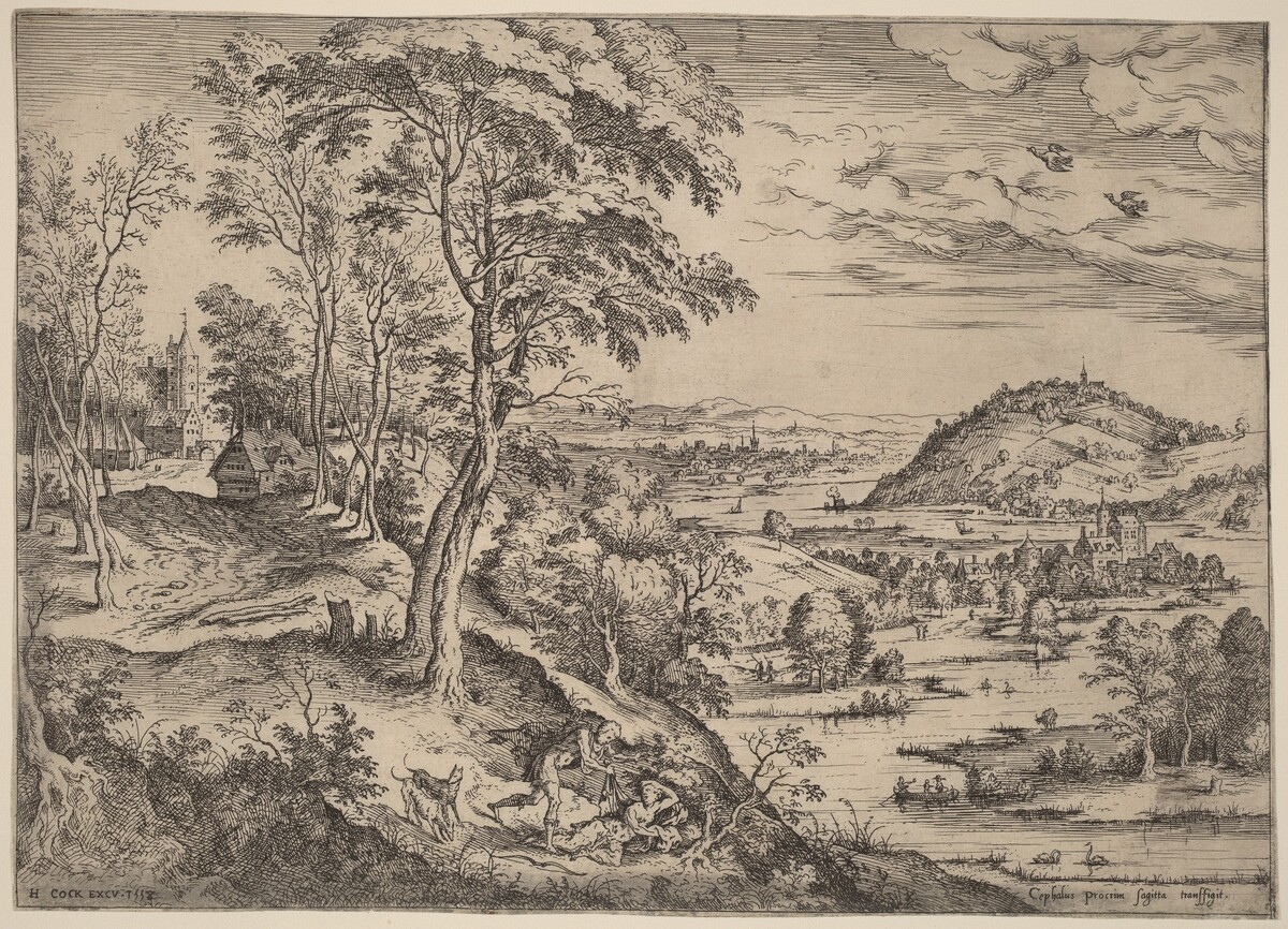 Cephalus and Procris by Hieronymus Cock