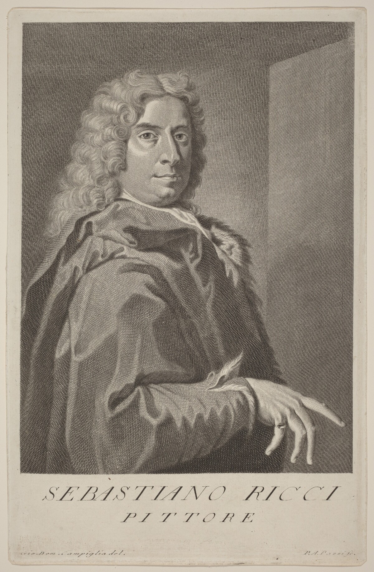 Sebastiano Ricci by Pier Antonio Pazzi after Giovanni Domenico Campiglia