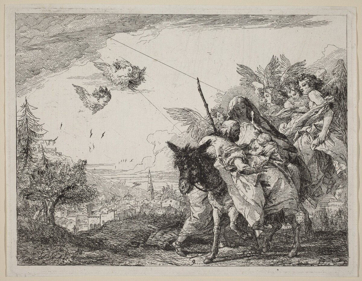 Joseph, Standing, Adores the Child by Giovanni Domenico Tiepolo