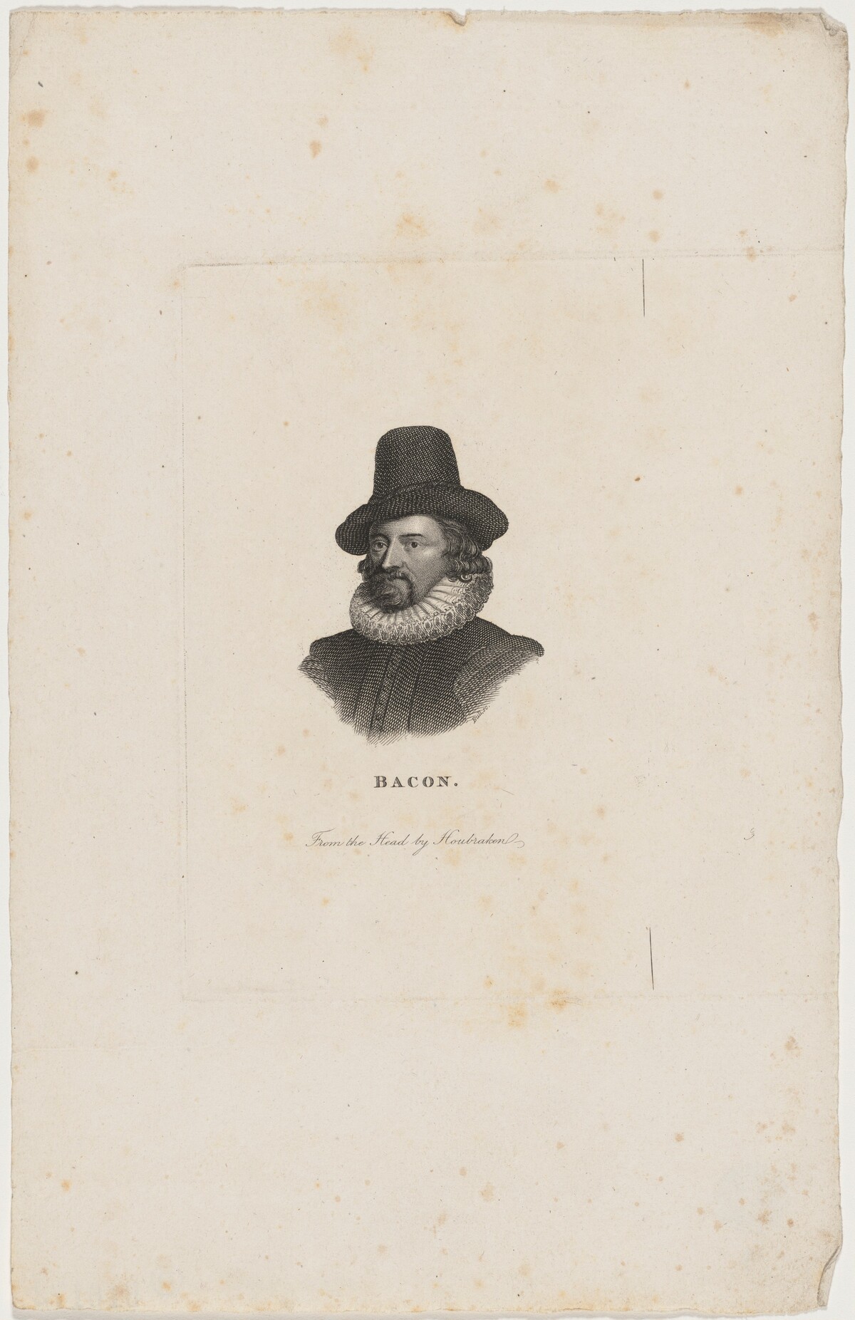 Sir Francis Bacon by after Jacobus Houbraken