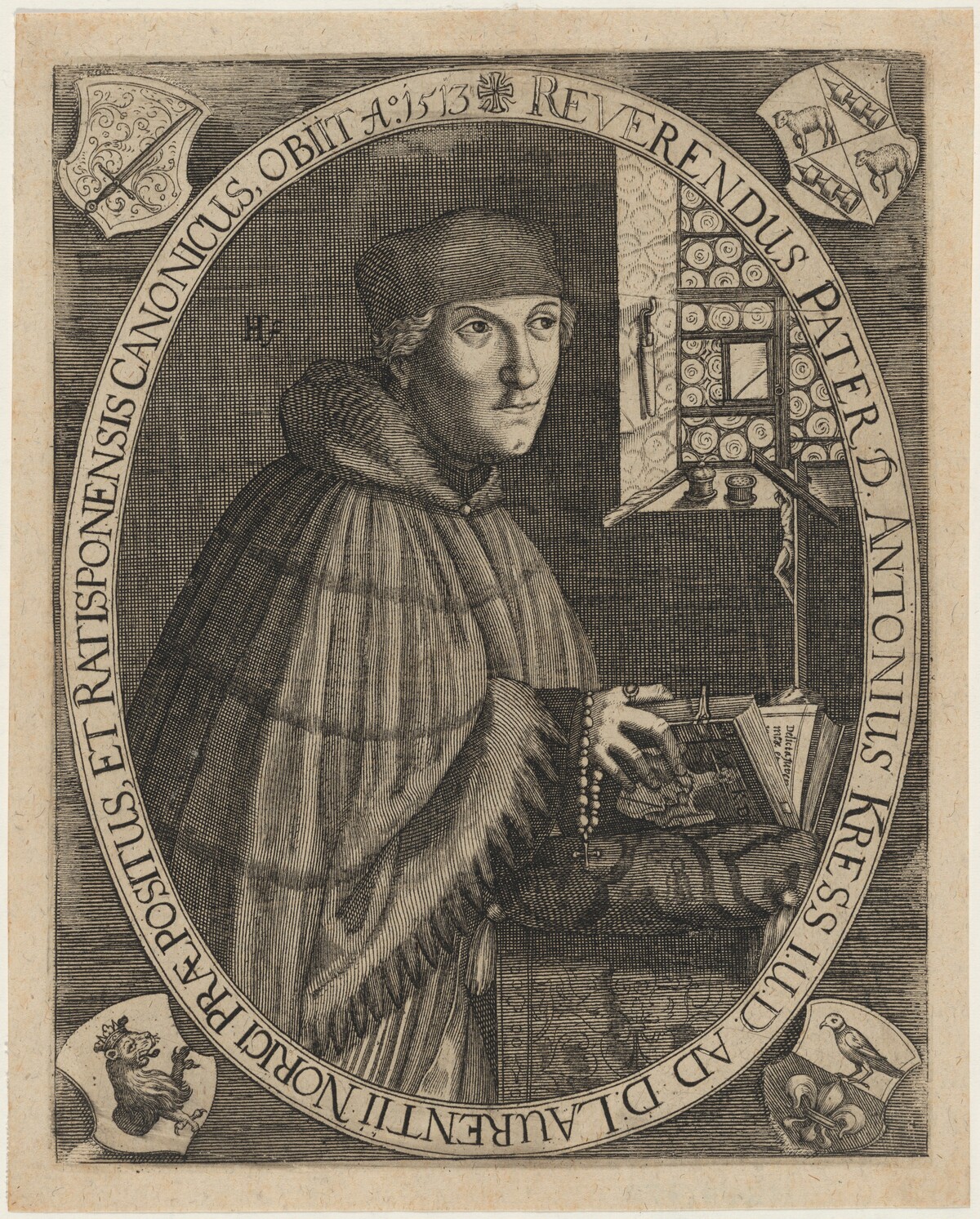 Rev. Father Antonius Kress by Attributed to Hendrik Hondius I