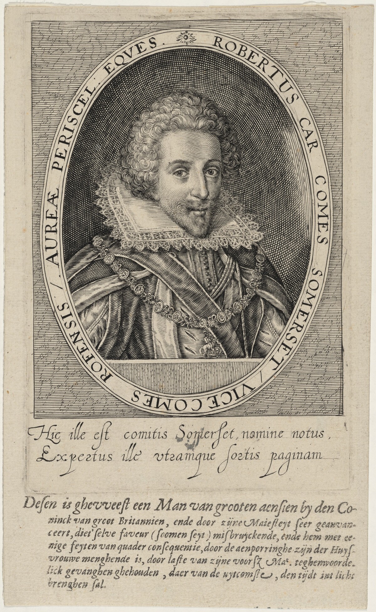Robert Carr, Earl of Somerset by Andries Jacobsz Stock after Simon de Passe